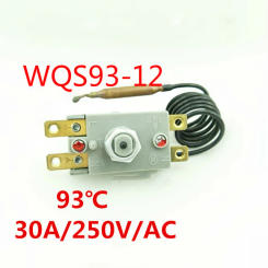 250VAC 30A 4 Pin Terminals Thermostat for Electric Water Heater Kettle WQS93-12
