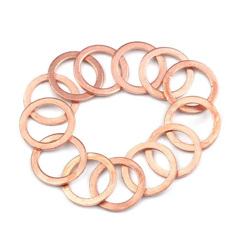 Description Picture 4 of item20/50pcs M6 M8 M10 M12 M14 M16 M18 M20Solid Copper Washer Flat Ring Gasket Spacer Washers Fastener Hardware 10x14x1MM Mulit-Size