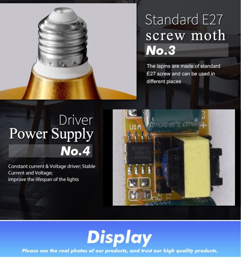 Description Picture 6 of itemHigh Power Led Lamp E27 led Bulb 15W 20W 24W 36w 55w AC 220v 230v Lampada UFO Led Light Cold White Lamps SpotLight