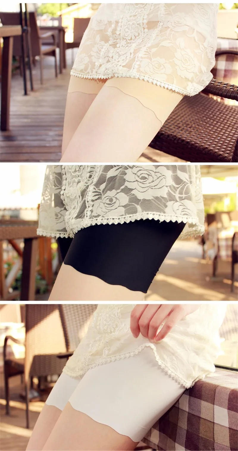 Description Picture 6 of item3 Pieces/Pack Women Boyshorts Seamless Female Boxer Ice Silk Ladies Safety Short Pants Mid Waist Summer Breathable Women Boxer