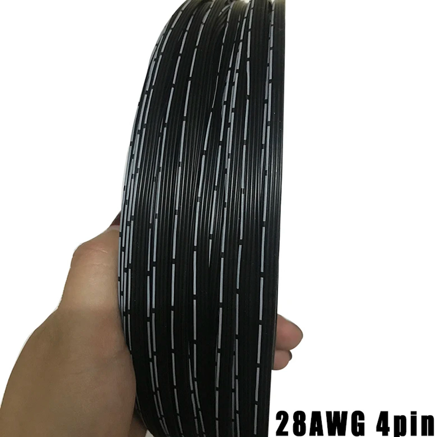 Description Picture 4 of item28AWG Silicone Parallel Line Super Soft Silicone Cable 4p 4Core High Temperature Soft Parallel Power Wire Black Electrical Line