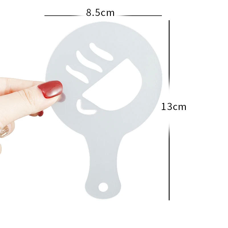 Description Picture 5 of item16pcs/set Coffee Latte Cappuccino Coffee Art Stencils Template Strew Flowers Pad Duster Spray for Coffee Decor Tools Accessories