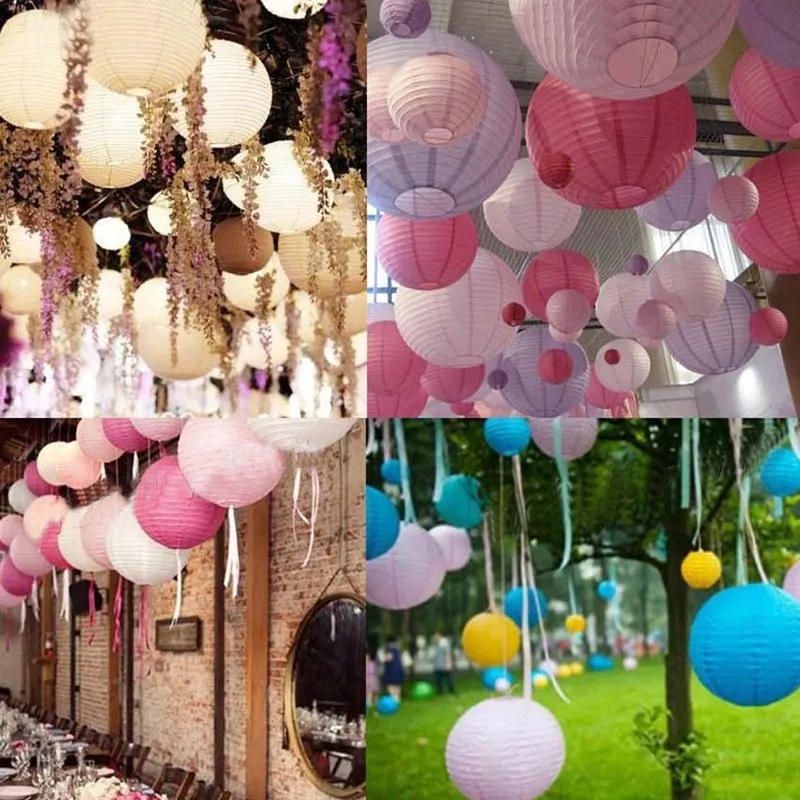 Description Picture 6 of itemMulticolor Round Waterproof silk Cloth Lantern 20-25-30-35-40cm Wedding Event Party Decoration Holiday Supplies China Lanterns