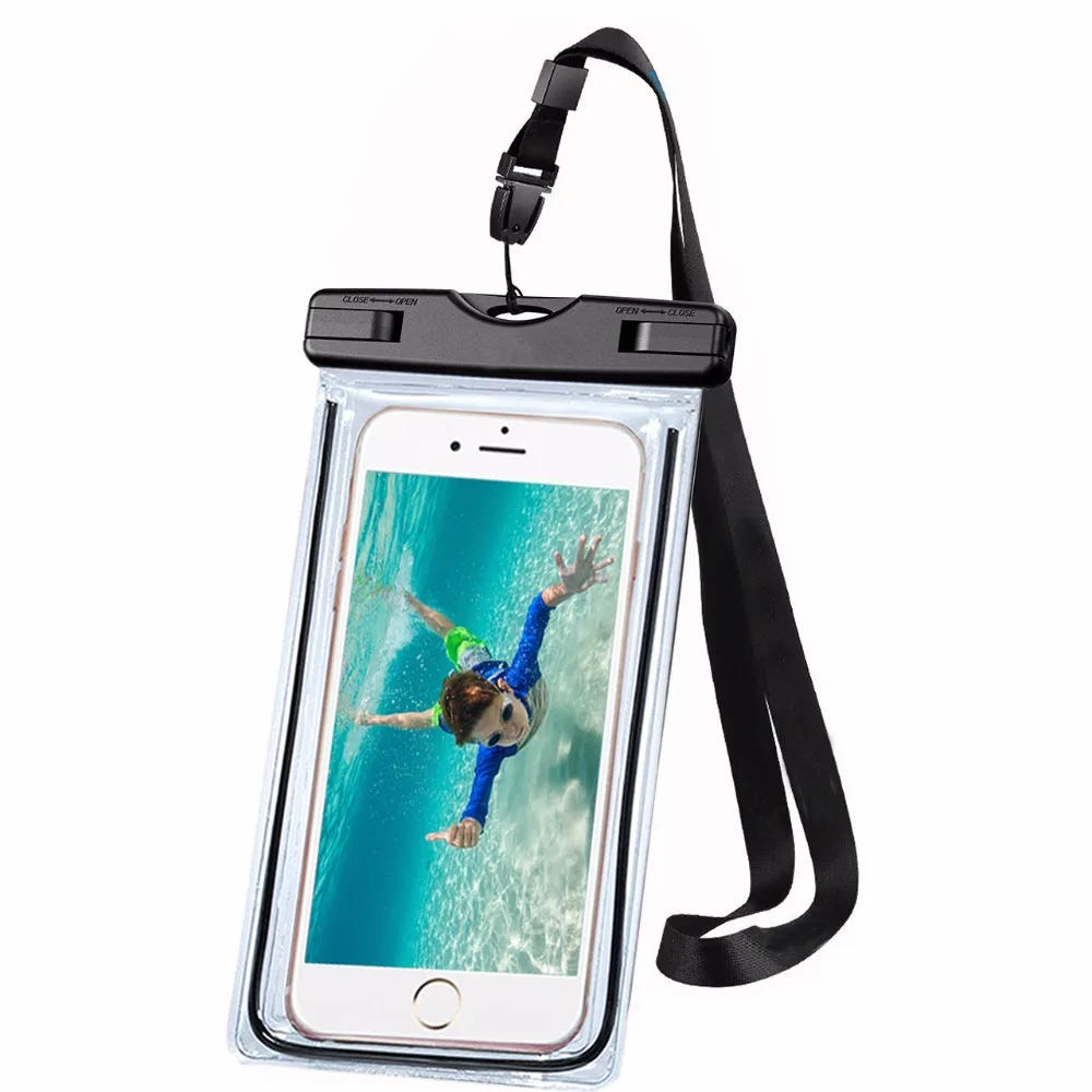 Description Picture 3 of item1pcs Universal Waterproof Case, Clear Waterproof Mobile Bag with Strap Dry Pouch Cover Keeps Gear for Kayaking, Beach, fishing