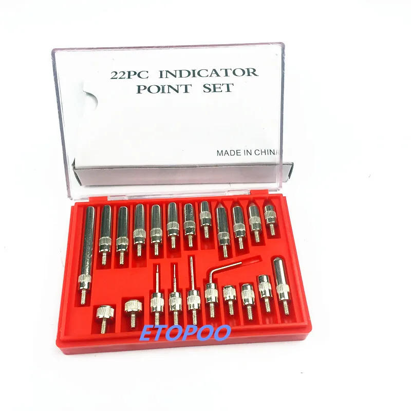 Description Picture 3 of item22Pcs M2.5 Thread Tip For Dial & Test Indicators Steel Dial Indicator Point Set