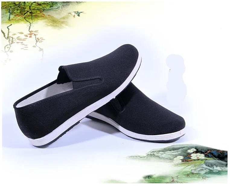Description Picture 4 of itemTop Quality Black Cotton Shoes  Vintage Chinese Kung Fu shoes Wing Chun Tai Chi Slipper Martial Art Pure Cotton Shoes
