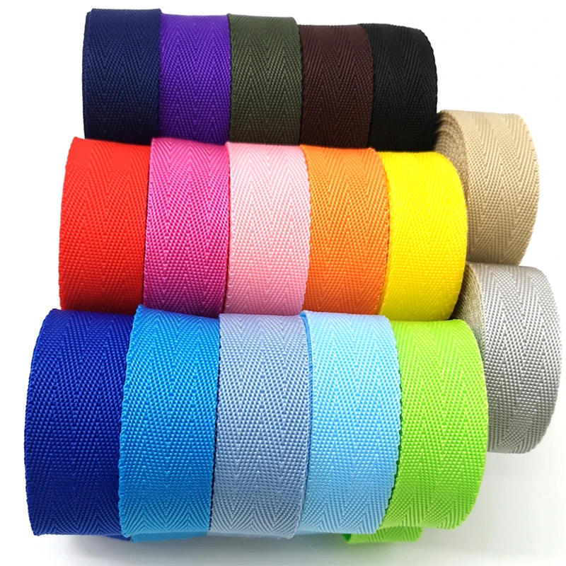 Description Picture 2 of item5 yards 25mm Canvas Webbing Bag Belt Ribbon Nylon  Knapsack Strapping Sewing   Accessories