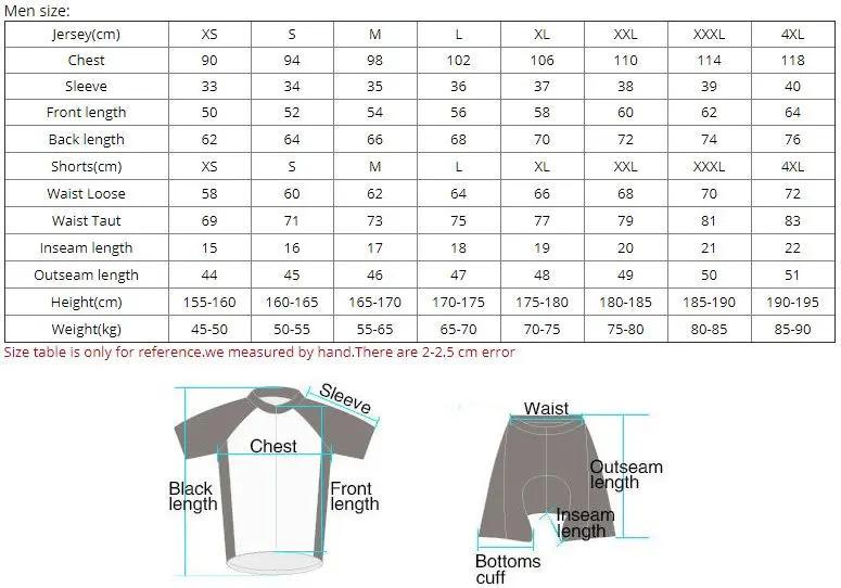 Description Picture 3 of itemPro Cycling Jersey Set Men Cycling Set Outdoor Sport Bike Clothes Women Breathable Anti-UV MTB Bicycle Clothing Wear Suit Kit