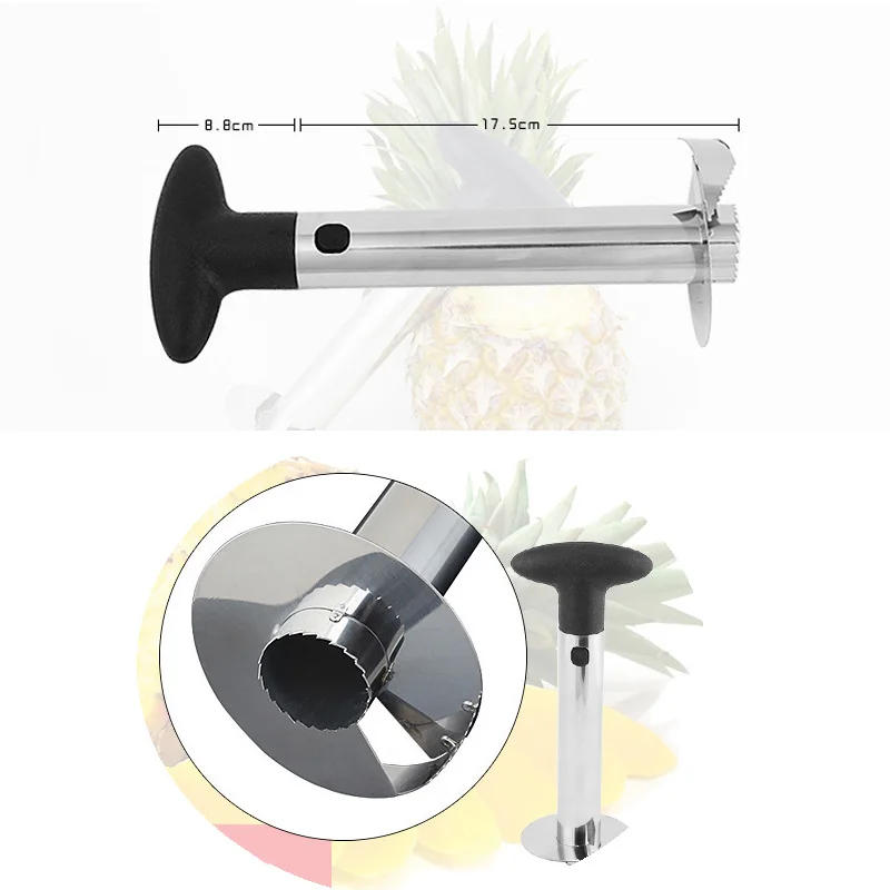 Description Picture 3 of itemStainless Steel Pineapple Corer Slicer Spiral Cutter Fruit Corer Peeler Stem Remover Blades for Easy Coring Kitchen Tools