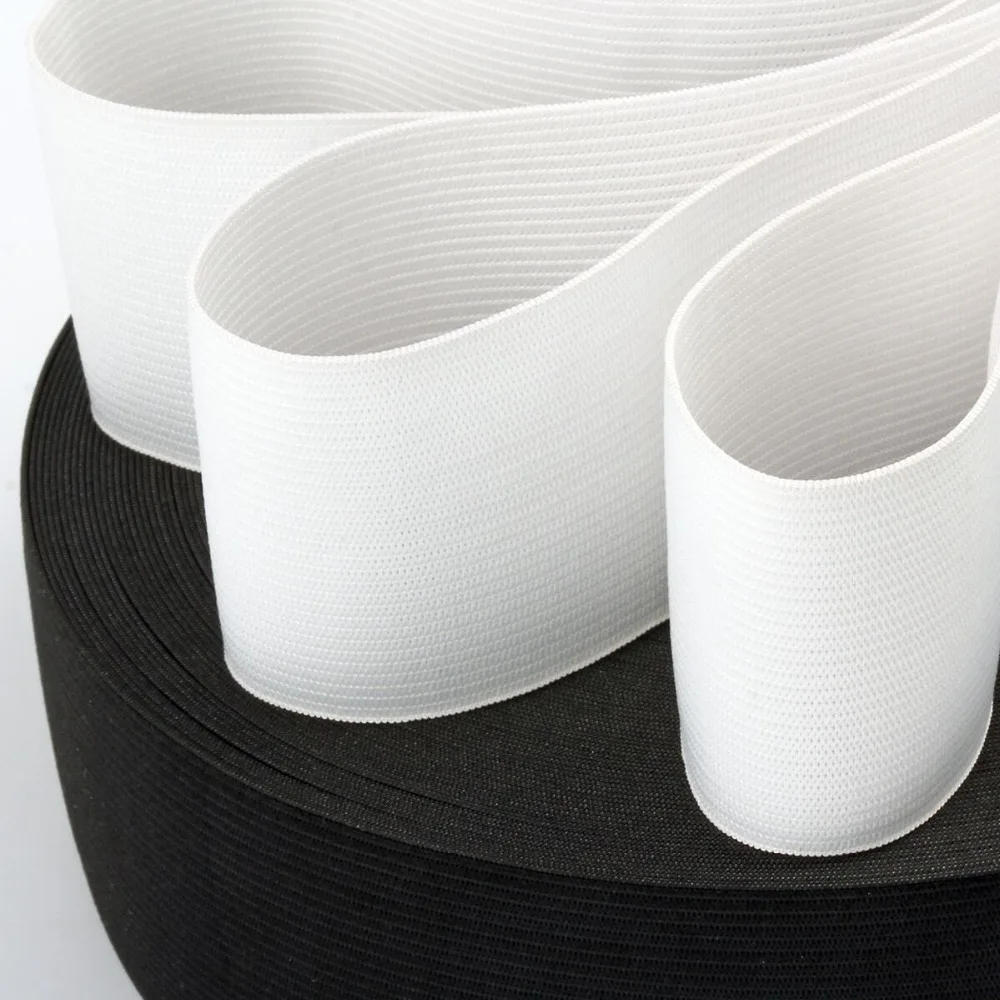 Description Picture 3 of item3/6/8/10/12/15/20/25/30/35/40/50mm Flat Elastic Bands White Black Spandex Elastic Ribbon DIY Crafts Trousers Sewing Accessories