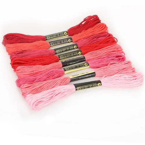 Description Picture 4 of item8Pcs Multicolor Similar DMC Thread Cross Stitch Cotton Sewing Skeins Embroidery Thread Floss Kit DIY Sewing Tools