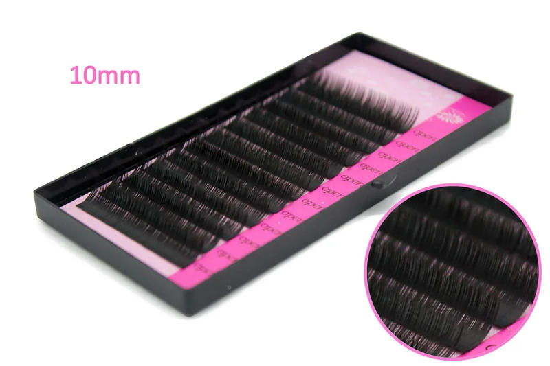 Description Picture 4 of itemRetail 1 CASE (8/10/12/14mm)Optional C Curve 0.12 Thickness Silk Eyelash Extension Artificial Fake False Eye Lash Eyelashes