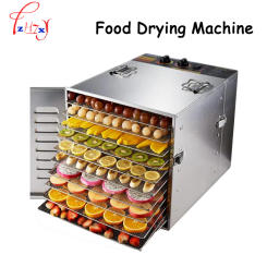 10 Tray 304 stainless steel food Dehydrator Fruits vegetables meat drying machine Pet food dryer dehydrating food dryer 1pc