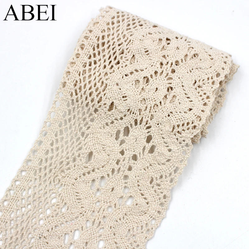 Description Picture 3 of item2yards/lot 10cm Beige Cotton Natural Lace Trimming Handmade Sew Patchwork Garments Accessories Wedding Party Dress Crafts Ribbon
