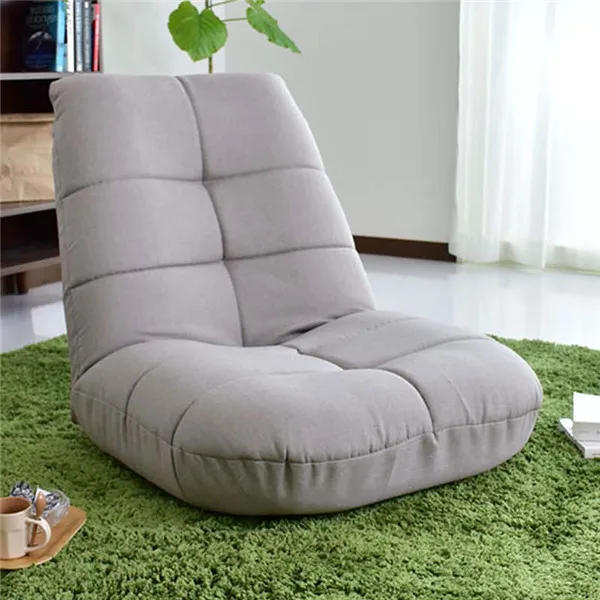 Description Picture 5 of itemFoldable&Adjustable Japanese Floor Leisure Chair Linen Fabric Upholstery Living Room Furniture Modern Relax Occasional Chair