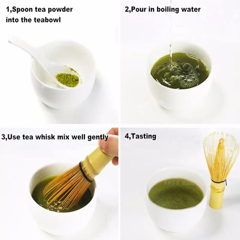 Description Picture 4 of itemTea Ceremony Matcha Ceramic Tea Bowl Bamboo Tea Scoop Matcha Whisk Japanese Teaware Tea Tool 4 Style Matcha Bowl Set