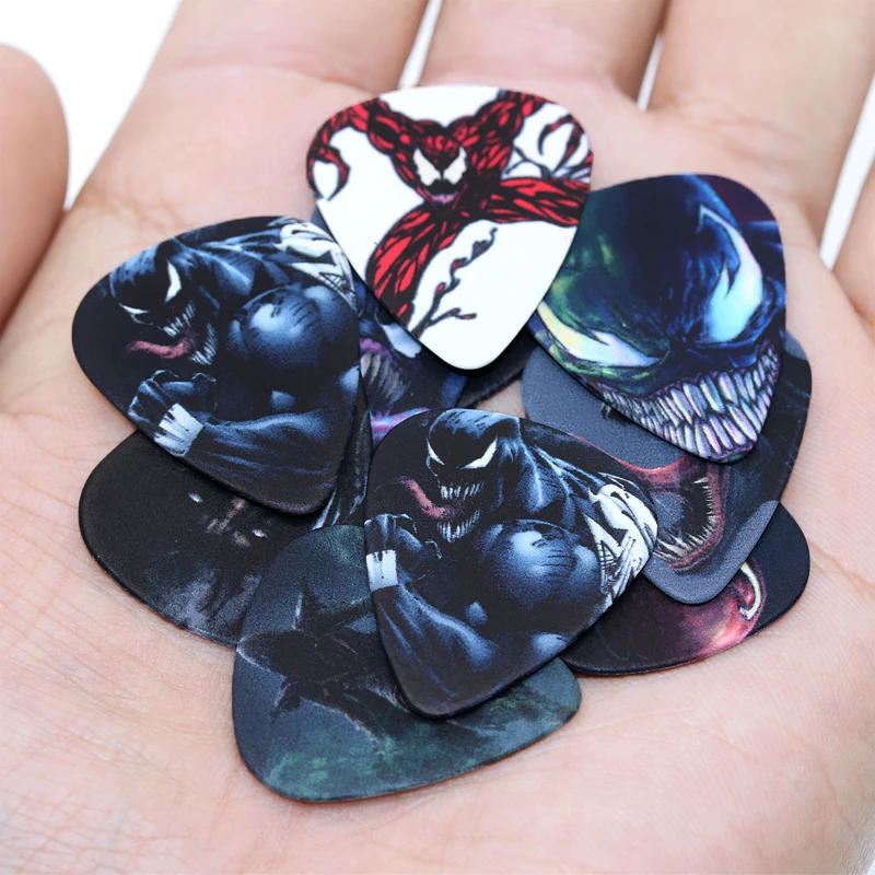 Description Picture 3 of itemSOACH 10pcs 0.46mm fashion guitar pick PVC double-sided printing mixed pattern playing guitar Accessories string paddle picks