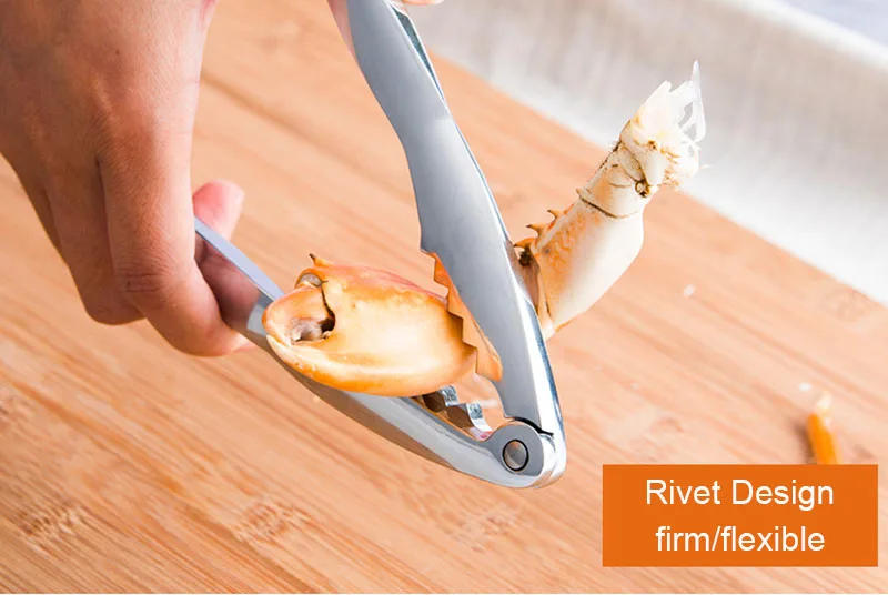 Description Picture 6 of itemSeafood Tool Sets Crab Crackers Picks Spoons Set Stainless Steel Crab Peel Shrimp Tool Lobster Clamp Pliers Clip Pick Set