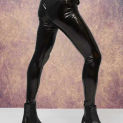 Stylish Men PU Pants Bright Faux Leather Latex Shiny Tight Pants Tight Elastic Glossy Punk Couple Gay Wear Pencil Pants