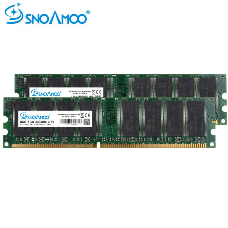 Description Picture 5 of itemSNOAMOO Desktop Computer USED RAMs DDR 333MHz 1GB PC-2700U DDR1 400MHz DIMM Non-ECC 184Pin Memory Lifetime Warr
