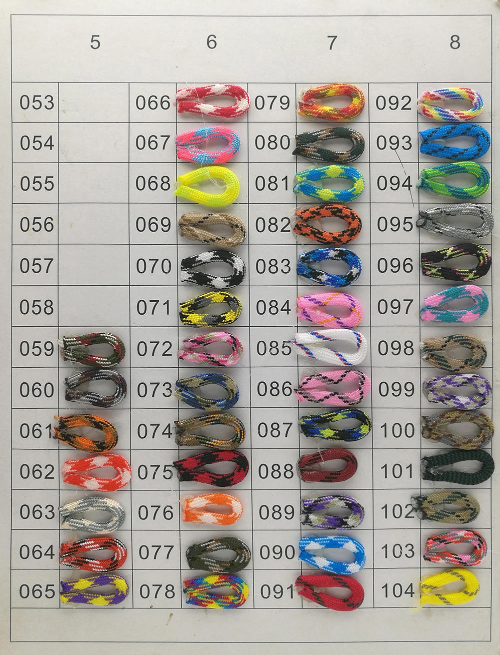 Description Picture 5 of itemIQiuhike 208 Colors 5 Meters Paracord 550 Parachute Cord Lanyard Rope Spec Type III 7Strand Climbing Camping Survival Equipment