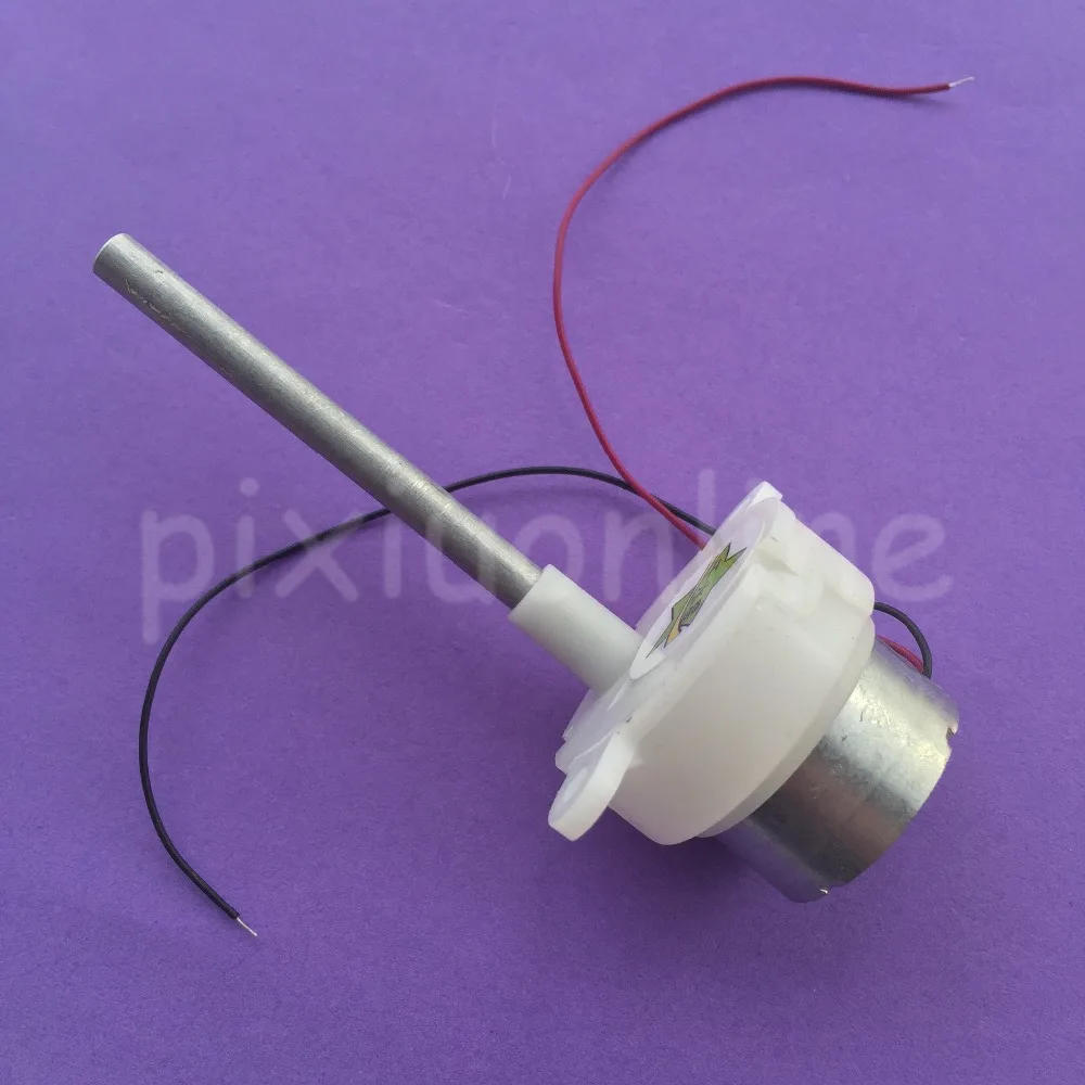 Description Picture 3 of itemJ210Y Round White 300 Gear DC Motor Long Blind Hole Shaft fit Solar Energy Low Speed and Mute DIY Motor