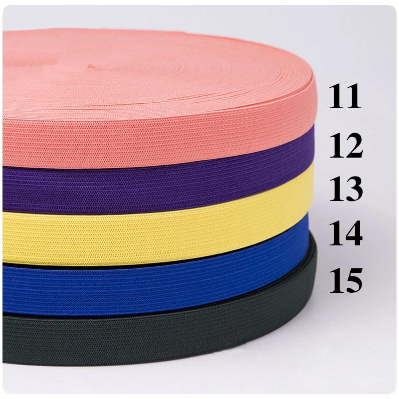 Description Picture 5 of itemElastic Ribbon Solid Color Flat Sewing High Quality 20mm For Handwork Apparel Sewing & Fabric Edge Accessories BBXR-014