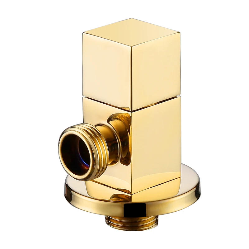 Description Picture 4 of itemGold plated brass angle valve bathroom toilet kitchen Cold and hot water stop valve 8 years quality assurance