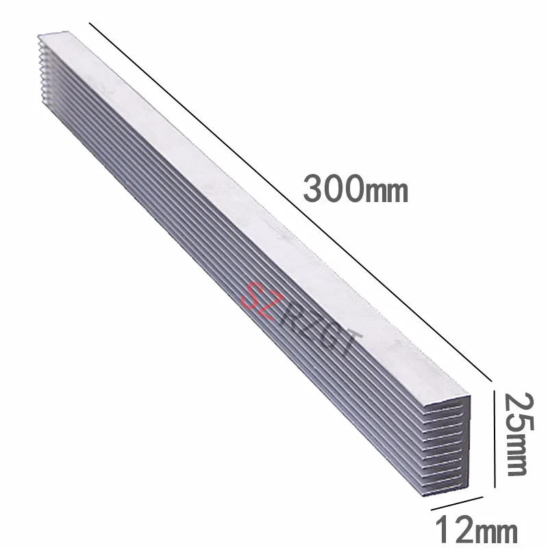 Description Picture 3 of item2 piece 300x 25x 12MM 4 x 3W /12 x 1W LED HeatsinkAluminum Heat Sink Radiator for IC Electronic Chipset heat dissipation