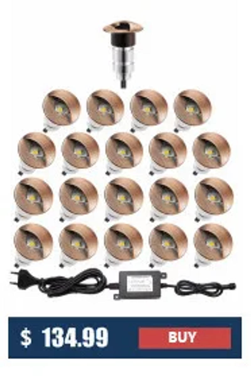 Description Picture 4 of itemSilver LED Lighting In-ground IP67 Voltage DC12V 1.5W/0.3-1W(RGB) Warm White,Cold White, Blue RGB Plinth Lamp 20pcs/set B108-20