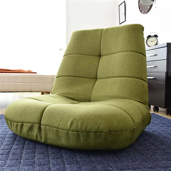 Description Picture 3 of itemFoldable&Adjustable Japanese Floor Leisure Chair Linen Fabric Upholstery Living Room Furniture Modern Relax Occasional Chair