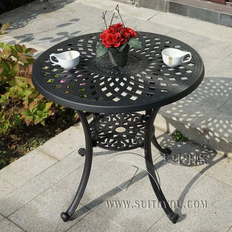 Outdoor aluminum table garden round