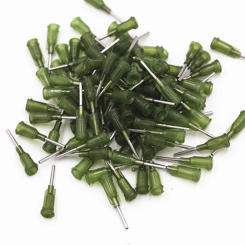 100pcs 14G Precision passivated S.S. Dispense Tip with PP Safetylok hub, 0.5" Tubing Length glue dispenser needles DropShipping