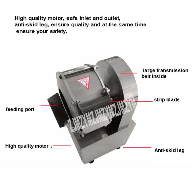 Description Picture 5 of item5-6kg/min Electric Food Vegetable Cutting Machine Cutter Slicer Cabbage Chilli Potato Onion Slice/Strip Cutting Machine 220Model