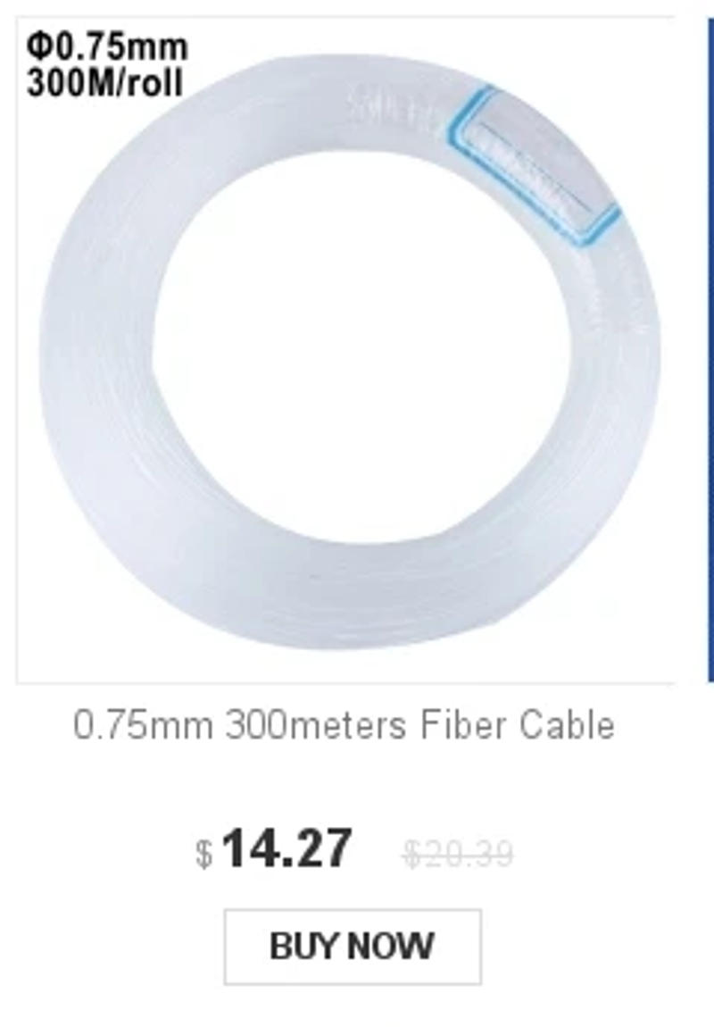 Description Picture 3 of item0.75mmX100pcs X 2MetersPMMA plastic fibra optica cable for all kind led light engine driver