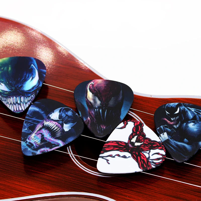 Description Picture 2 of itemSOACH 10pcs 0.46mm fashion guitar pick PVC double-sided printing mixed pattern playing guitar Accessories string paddle picks