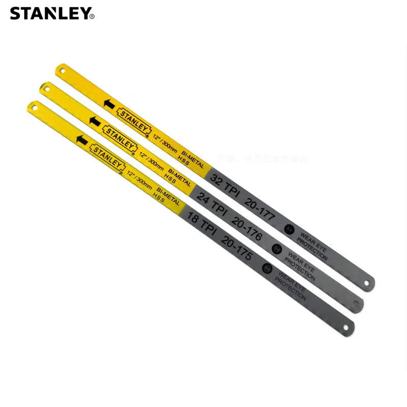 Description Picture 4 of itemStanley 10pcs 12-inch 18T 24T 32T bi-metal HSS saw blade 300mm hand hacksaw blades saw replacement cutter for metal wood cutting
