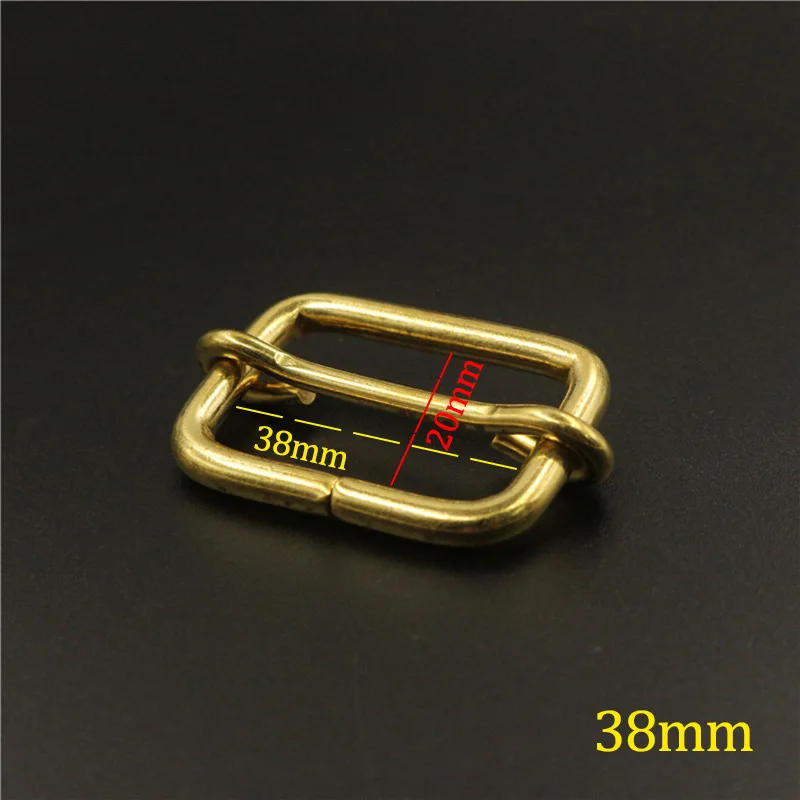 Description Picture 6 of itemBrass Tri-glides Bar Buckle Slider Sliding Center Bar Strap Adjuster Buckle for Leather Craft Bag Shoulder Belt Strap Webbing