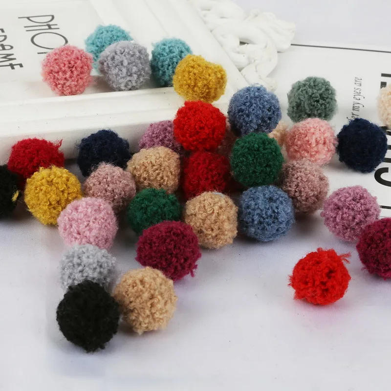 Description Picture 3 of item10pcs/lot Pompom 15/20mm Soft Pompones Fluffy Plush Crafts DIY Furball Home Decor Sewing Supplies For Christmas Tree Decoration