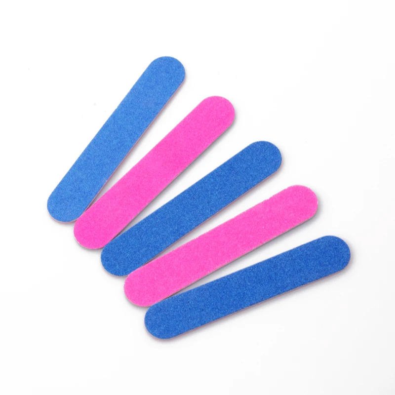 Description Picture 2 of item50Pcs Double-Sided Nail Files Mini Buffers Tools Pink & Blue Sanding Professional DIY Nail Art Sandpaper Tips