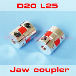 40pcs 6.35x10mm Flexible Jaw spider coupler shaft coupling 4 5 6 6.35 7 8 10 shaft size