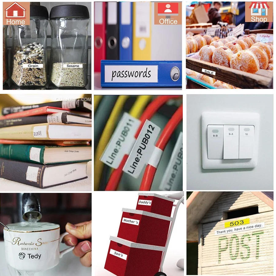 Description Picture 3 of item12mm Black on yellow SC12YW Compatible Epson KingJim Label Printers LC-4YBW Laminated Label Tapes Ribbon LC4YBW for LW-300 400