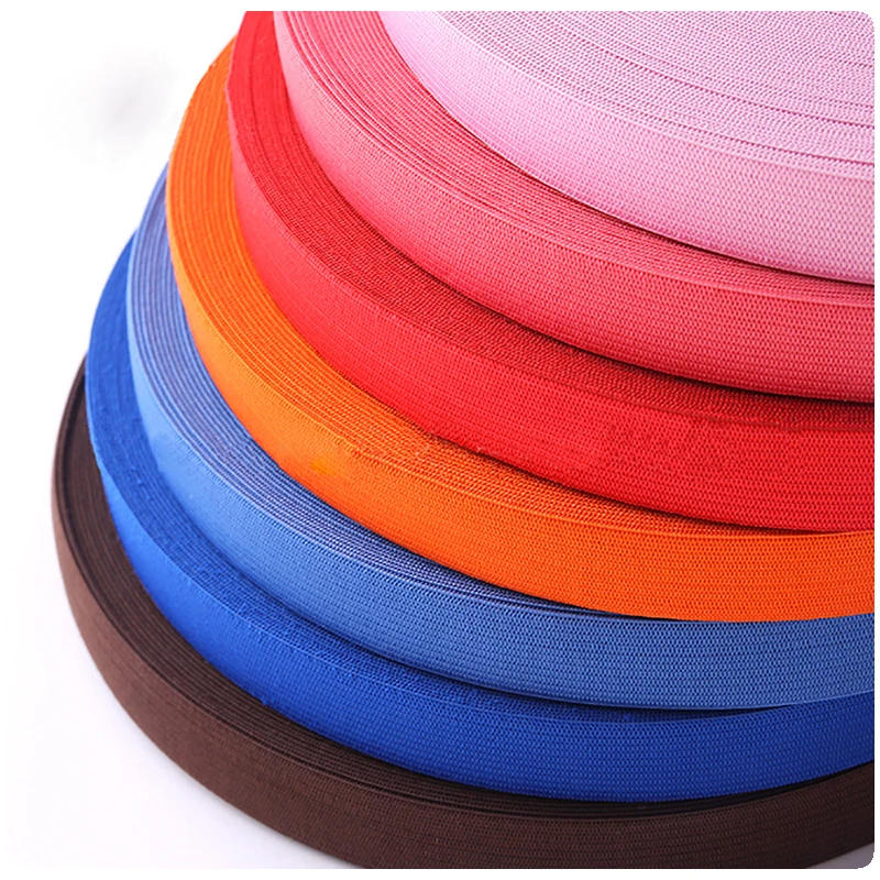 Description Picture 2 of itemElastic Ribbon Solid Color Flat Sewing High Quality 20mm For Handwork Apparel Sewing & Fabric Edge Accessories BBXR-014