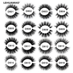 Eyelashes 3D Mink Lashes Cross Thick Natural fake eyelashes Professional Makeup Eye Lashes Dramatic False Eyelash extension D808