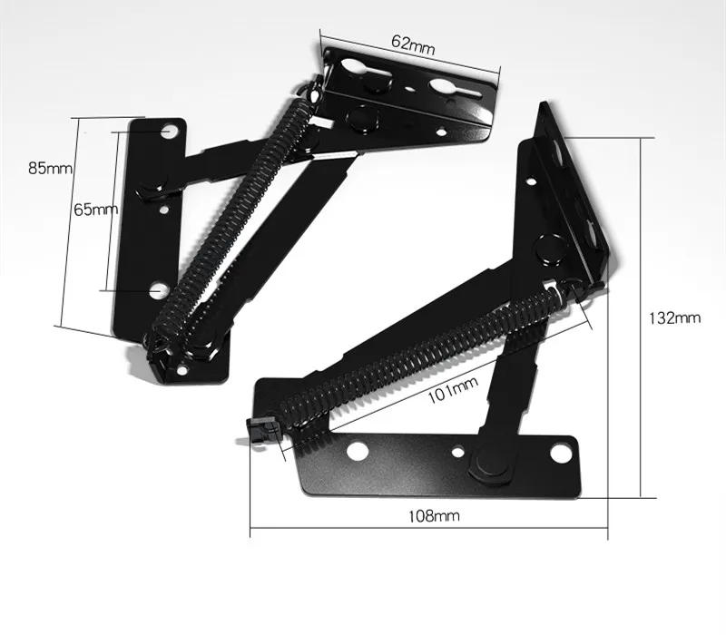 Description Picture 3 of item2pc/set Furniture Hinges 80 Degree Sprung Mechanism Lazy Sofa Lift Support Kitchen Cupboard Folding Connection Door Hardware