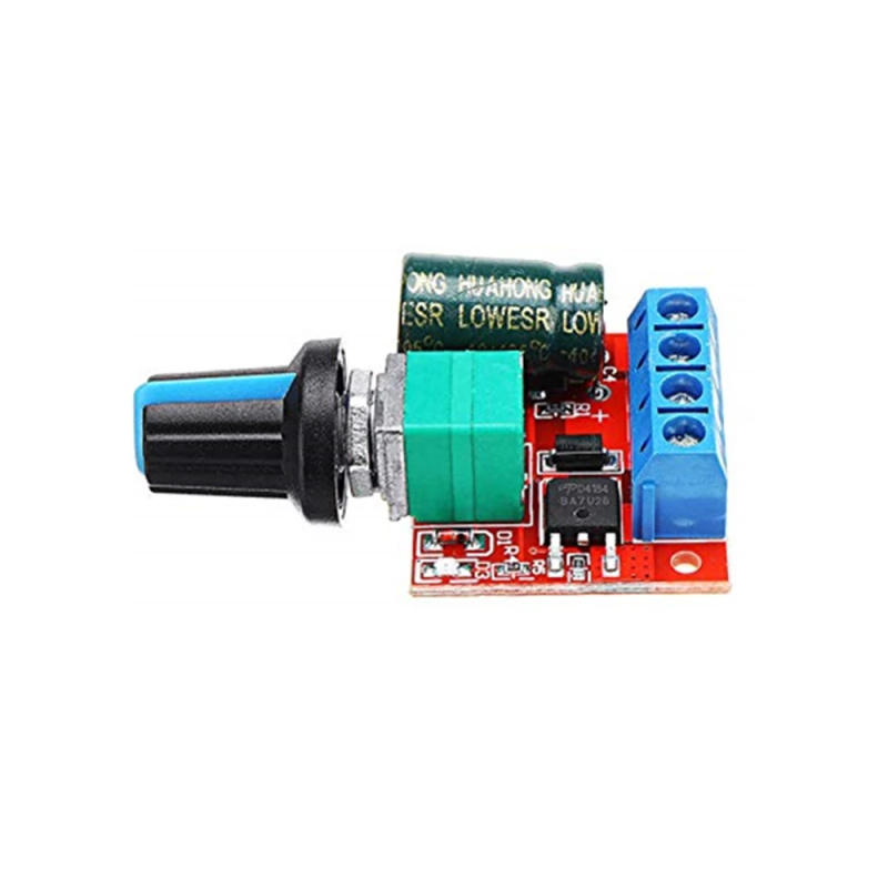 Description Picture 5 of item5A 90W PWM 12V DC Motor Speed Controller Module DC-DC 4.5V-28V Adjustable Speed Regulator Control Governor Switch 24V