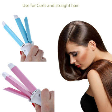 Mini hair straightener Irons straight hair roller clip bangs curler curl sticks hair curling iron sticks pear ceramic