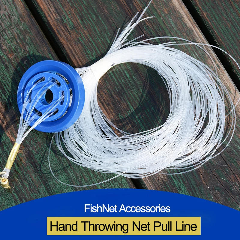 Description Picture 2 of itemLawaia Fish Net Pull Line set American Hand Throwing Net Shrinkable Lines Splitter Transparent net line Fishing Gear Accessories