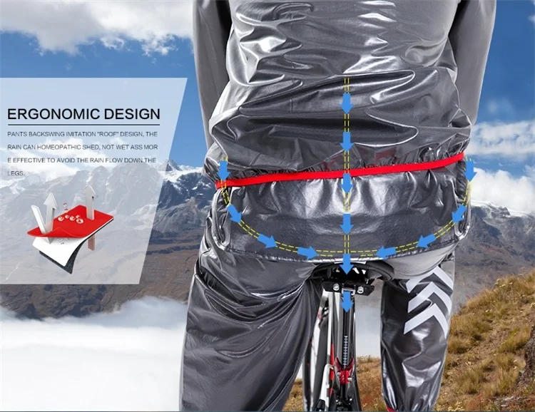 Description Picture 6 of itemMTB Bike Cycling Jacket Sets Men Women Waterproof Windproof Raincoat Reflective Jersey Pants Suit Bicycle Clothing Ropa Ciclismo
