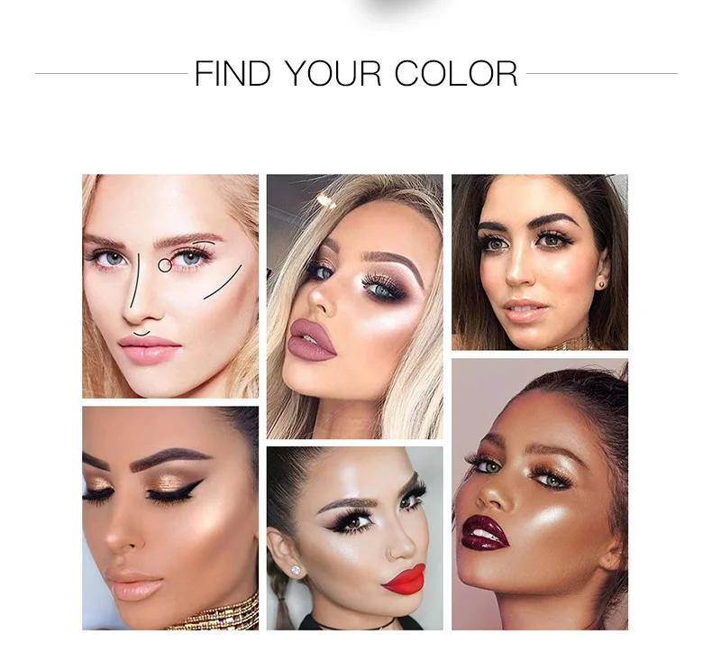 Description Picture 4 of item12 Color Liquid r  Nude Contouring Face Brightener Glow Shimmer 3D Bronzer Highlighter Glitter Makeup Cream